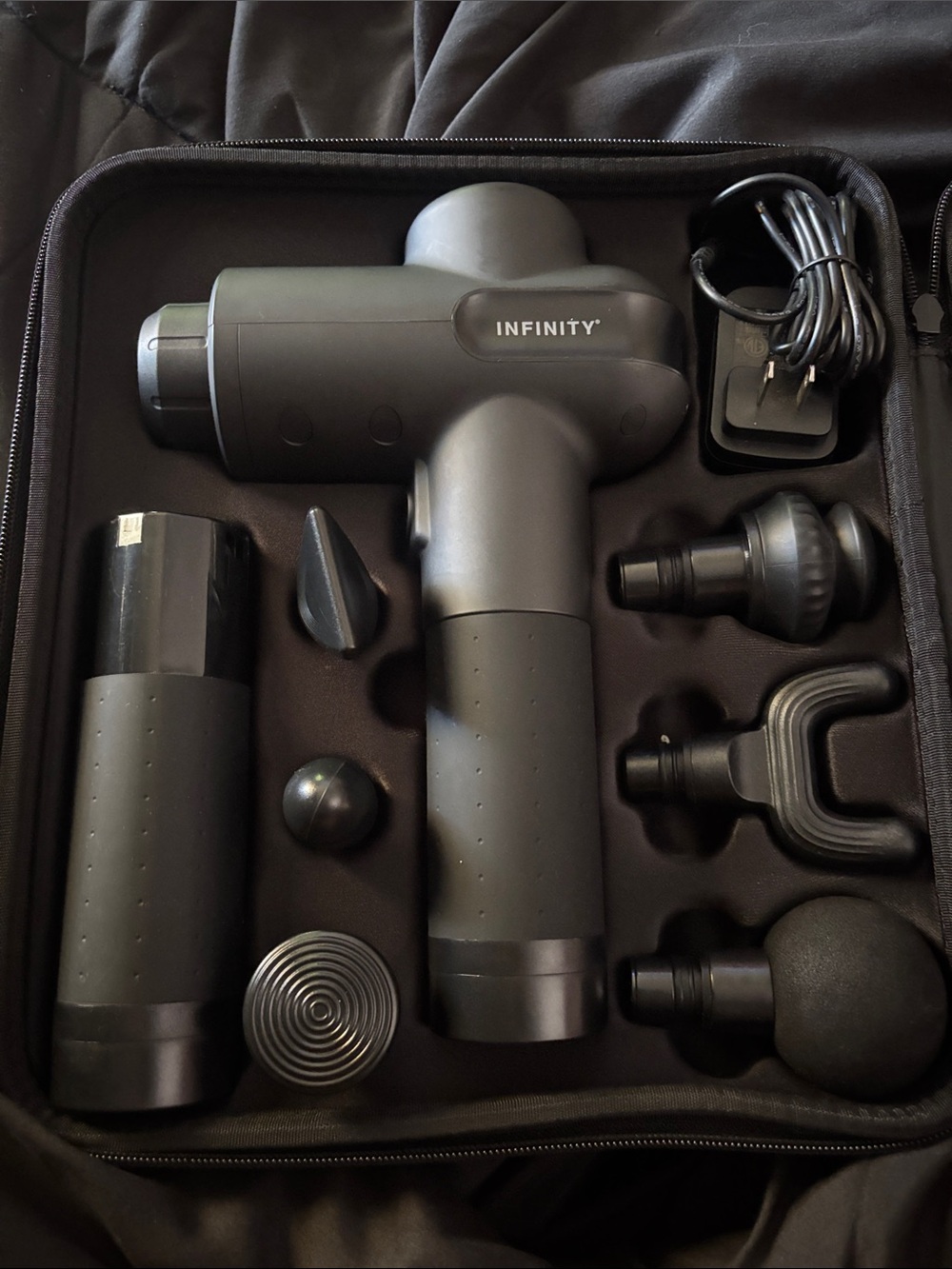 Infinity pro endurance Percussion Massage Gun with Attachments